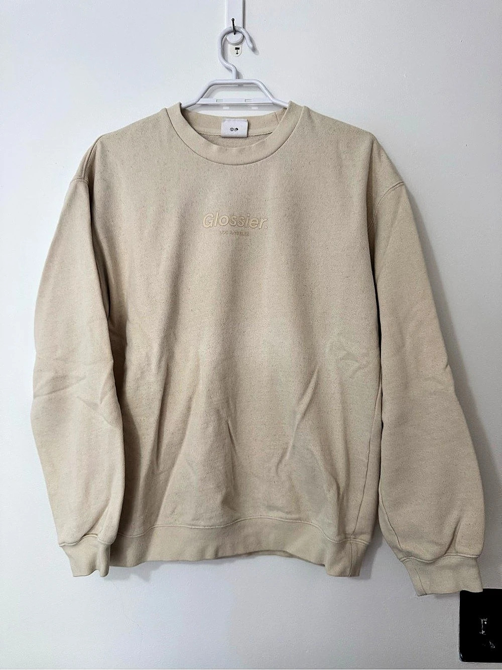 Glossier Los Angeles Exclusive Crewneck Sweatshirt, Beige
